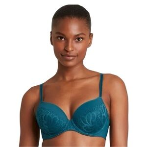 Auden The Icon Blue Lace Full Coverage Underwire Bra
